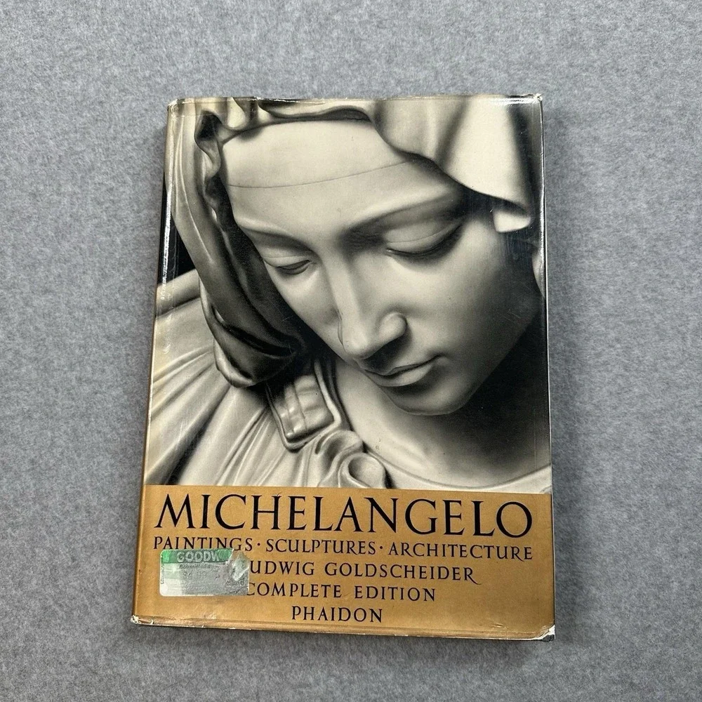 Michelangelo Complete Edition Book Goldscheider Phaidon Vintage Art HC DJ‎